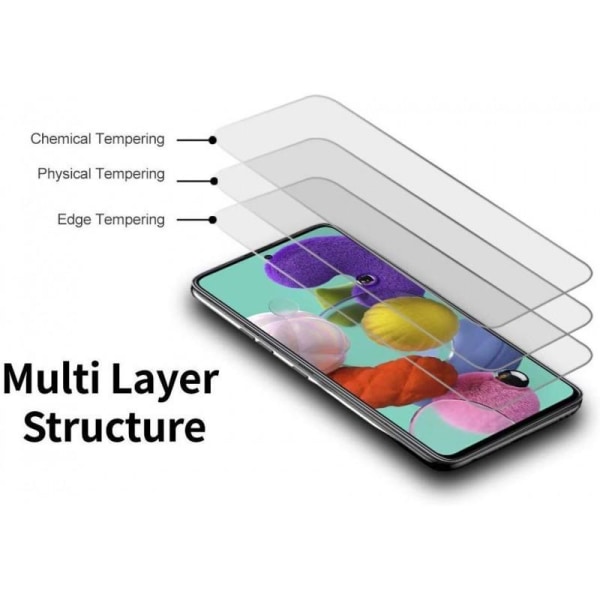 Samsung Galaxy A51 FullFrame 0,26 mm 9H karkaistu lasi Transparent