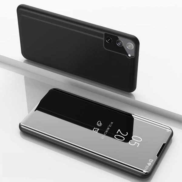 Samsung S21 Flipfodral Clear View Standing V2 Rocket Svart