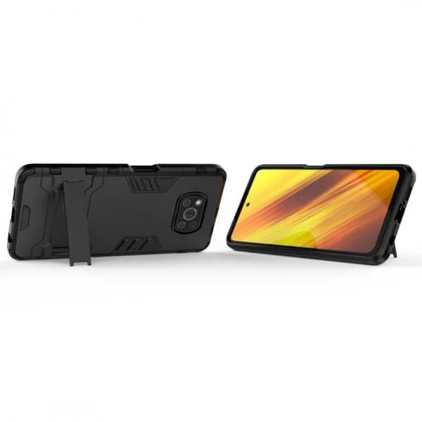 Xiaomi Poco X3 NFC Stöttåligt Skal med Kickstand ThinArmor Svart