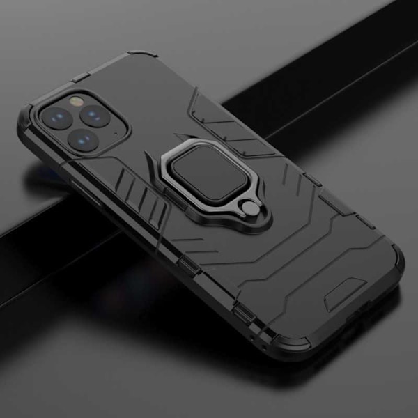 iPhone 12 Pron iskunkestävä kotelo rengaspidikkeellä ThinArmor Black
