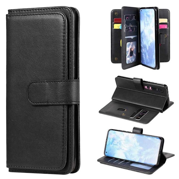 Xiaomi Mi 10 / Mi 10 Pro Wallet Case med 11-slot Array V2 Black