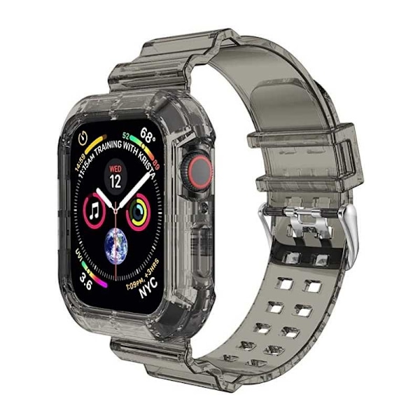 Apple Watch 42/44/45mm Stöttåligt & Genomskinligt Armband Transparent