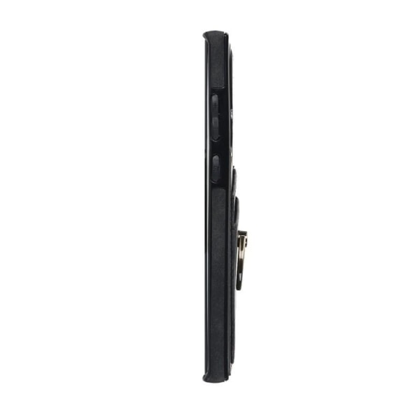 Samsung S23 Ultra Mobilskal med Korthållare Retro V4 Vinröd