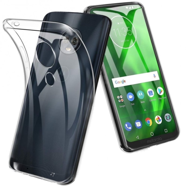 Motorola Moto G7 Plus stødabsorberende silikonecover Enkelt Transparent