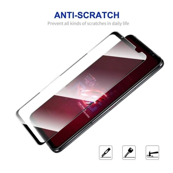 Asus Rog Phone 7 Härdat Glas 0.26mm 2.5D 9H Fullframe Transparent