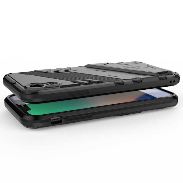 iPhone XR Stöttåligt Skal med Kickstand ThinArmor V2 Svart