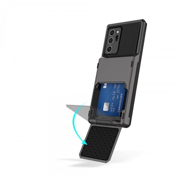 Samsung Note 20 Stöttåligt Skal med Kortfack Void Svart