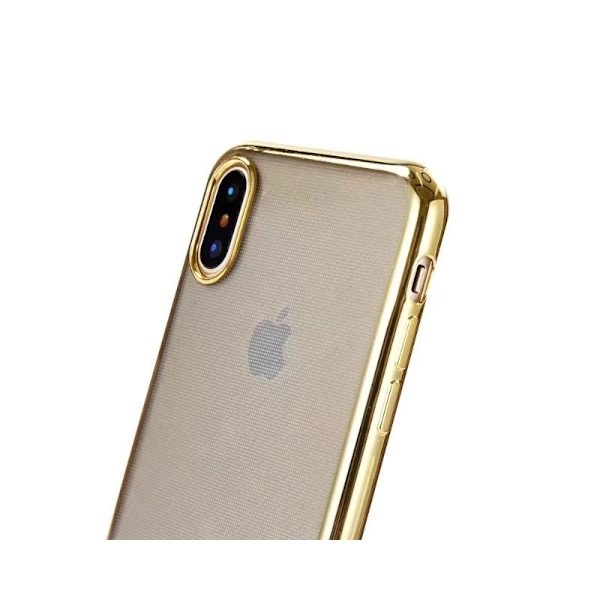 iPhone XS Max Stöttåligt Mjukt Skal Rosenguld