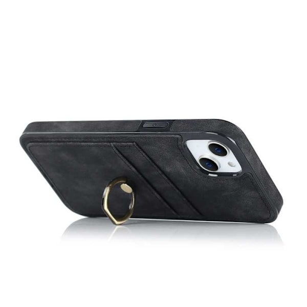 iPhone 13 mobilcover med kortholder Retro V4 Svart