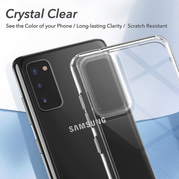 Samsung S20 Stöttåligt Genomskinligt Skal Simple Transparent