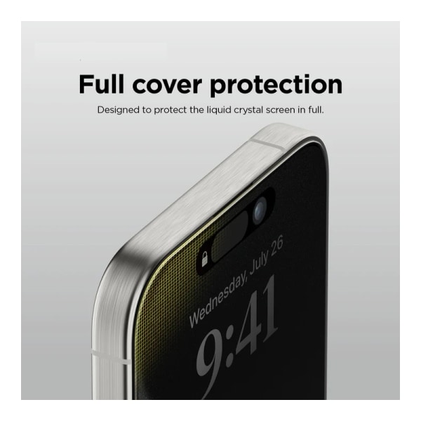 iPhone 15 Privacy Karkaistu lasi 0,26mm 2,5D 9H Transparent