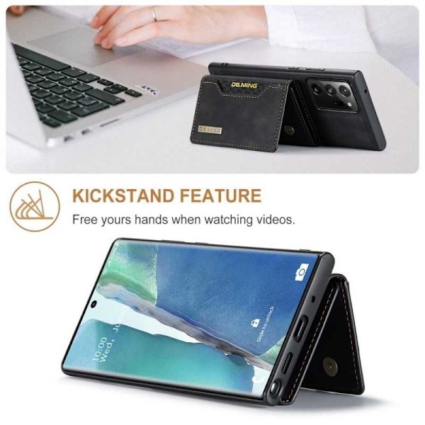 8-SLOTS Samsung Note 20 Ultra Shockproof Cover med magnetisk kortholder DG.MING Afmonter Black