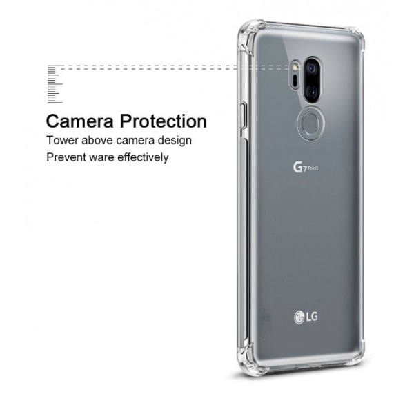 LG G7 ThinQ stødabsorberende silikone Shell Shockr Transparent