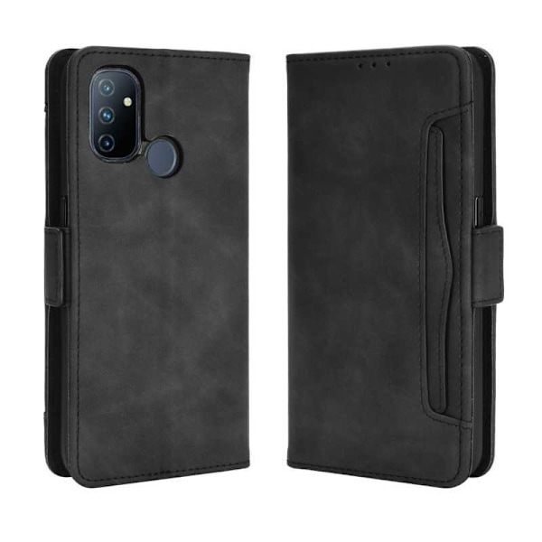 OnePlus Nord N100 pungetui PU-læder 6-SLOT Winston V3 Black
