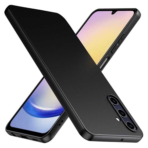 Samsung A25 5G kuminen mattamusta silikonikuori