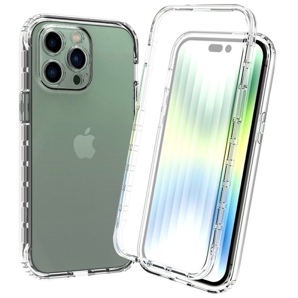iPhone 14 Pro Max Heltäckande Premium 3D Skal 3in1 ThreeSixty Clear
