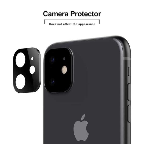iPhone 11 Pro Max Härdat Glas Kamera Skydd 9H Svart