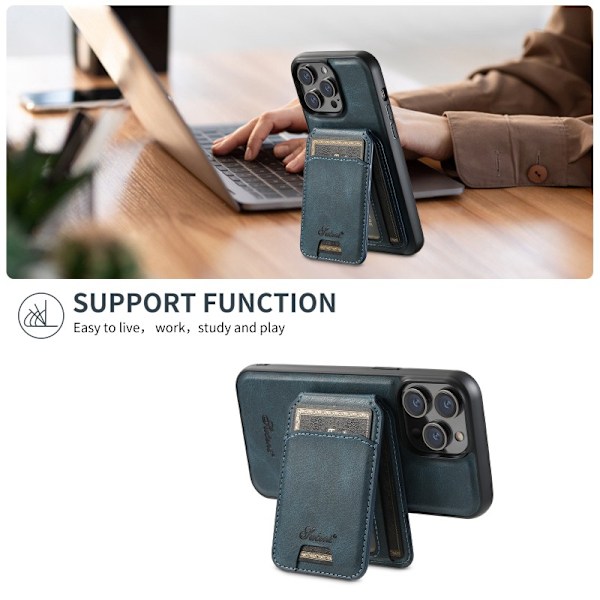 Suteni™ 2in1 Magsafe Skal med Korthållare iPhone 14 Pro Max - Blå