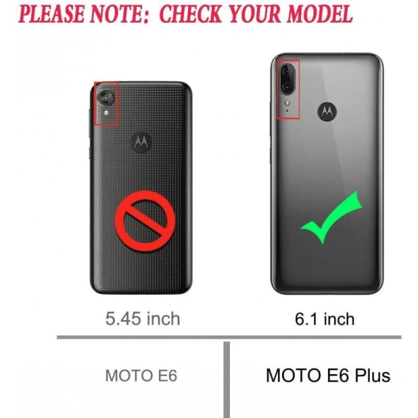 Motorola Moto E6 Plus stødsikkert cover med aktiv støtte Black