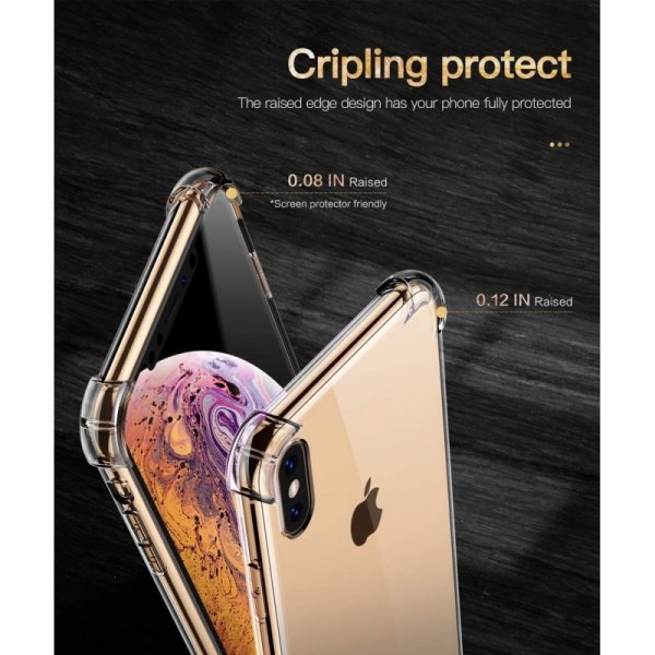 iPhone XS Iskunvaimennus Silikoni Shell Shockr Transparent
