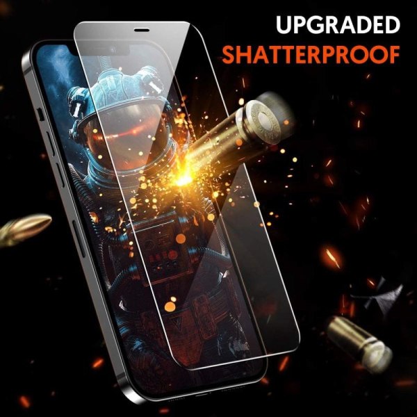 2-PAKKT iPhone 13 Pro Herdet glass 0,26mm 2,5D 9H Transparent