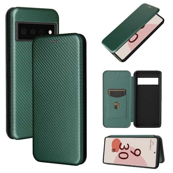 Google Pixel 6 Pro Flip Case Cardrum CarbonDreams Svart
