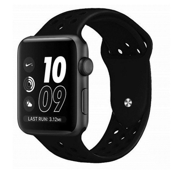 Apple Watch SE 40 mm Stilig sportsarmbånd Runnr svart / svart Black