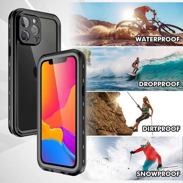 iPhone 13 Pro Max Täyspeitto Vedenpitävä Premium Suoja - 2m Transparent