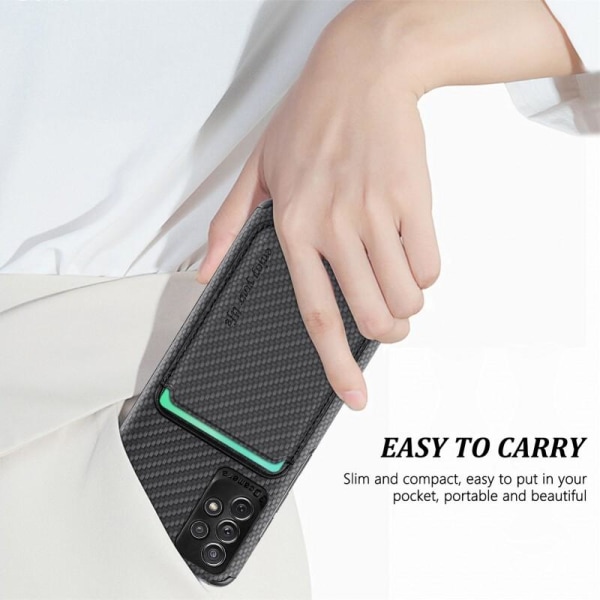 Samsung A32 5G Stöttåligt skal med Magnetisk Korthållare Magsafe Svart
