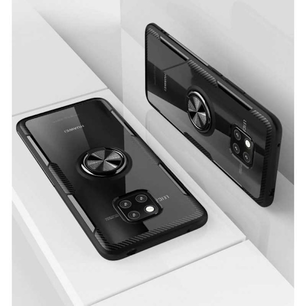 Xiaomi Poco X3 NFC Praktisk Stöttåligt Skal med Ringhållare V4 Svart