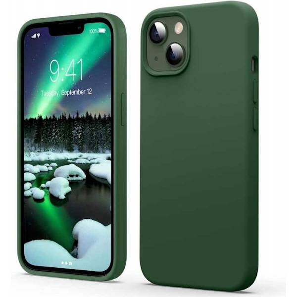 Gummibelagt stødsikker etui iPhone 13 Mini- Grøn