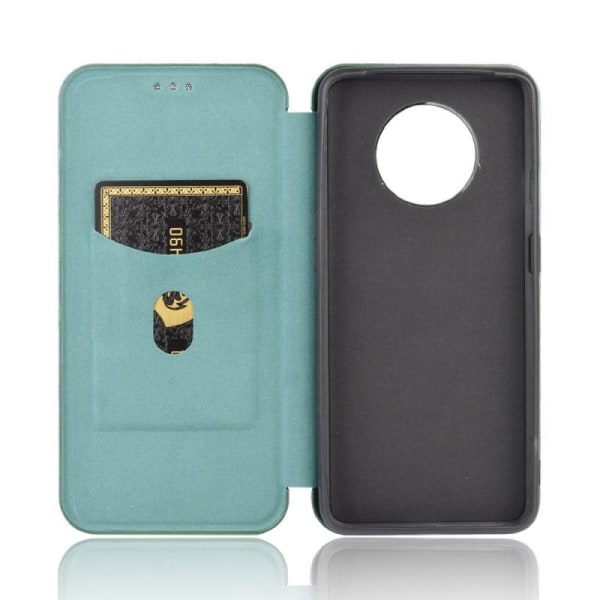 OnePlus 7T Flip Case -korttipaikka CarbonDreams Green Green