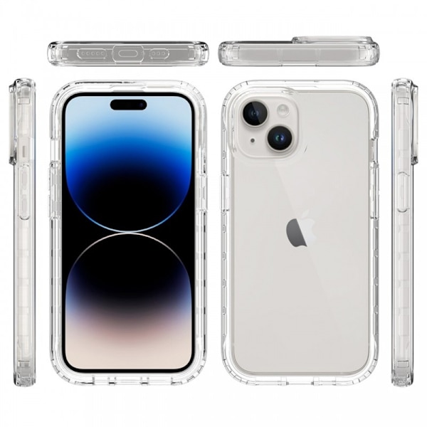 iPhone 15 Plus Heltäckande Premium 3D Skal 3in1 ThreeSixty Clear