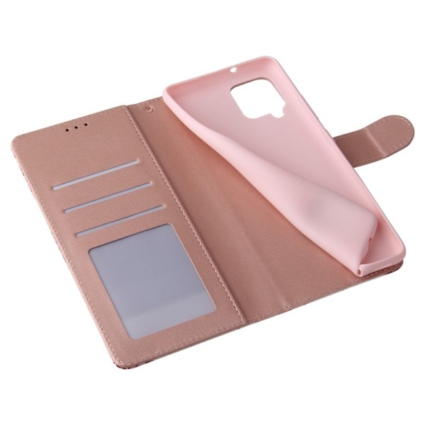 Samsung A12 5G Trendy Pung-etui Sparkle 4-KOMPARTMENT Pink