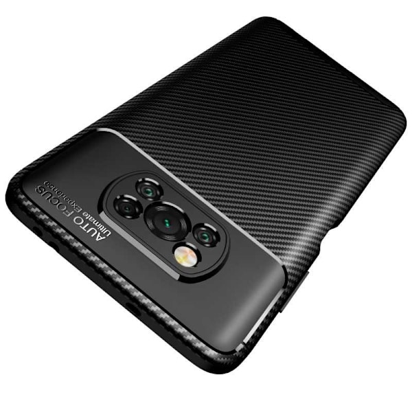 Xioami Poco X3 NFC Iskunkestävä ohut kansi FullCarbon V4 Black