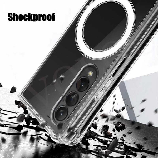 Samsung Z Fold 4 Transparent stødabsorberende cover MagSafe-kompatibel Transparent
