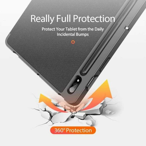 Samsung Tab S7 Plus / Tab S8 Plus 12.4 Fodral Dux Ducis Domo Svart Svart