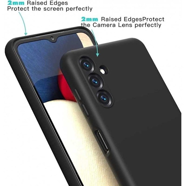 Samsung A54 5G Gummibelagd Mattsvart Silikon Skal Svart