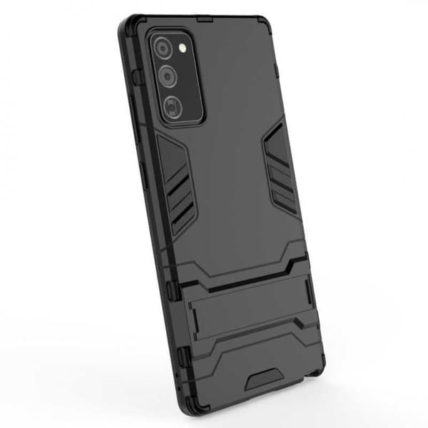 Samsung Note 20 iskunkestävä kotelo jalustalla ThinArmor Black