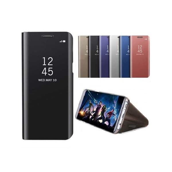 Samsung S9 Smart Flip Case Clear View Seisova V2 Rocket Svart