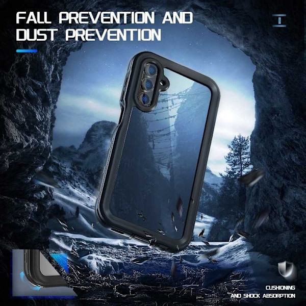 Samsung A15 5G Heltäckande Vattentät Premium Skal - 2m Svart