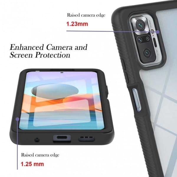 Redmi Note 10 Pro 4G Heltäckande Premium 3D Skal ThreeSixty Black