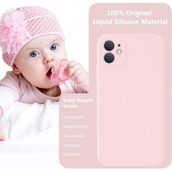 iPhone 12 kumitettu mattapinkki kuoren neste - vaaleanpunainen