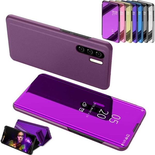 Huawei P30 Pro Smart Flipfodral Clear View Standing V2 Rocket Svart