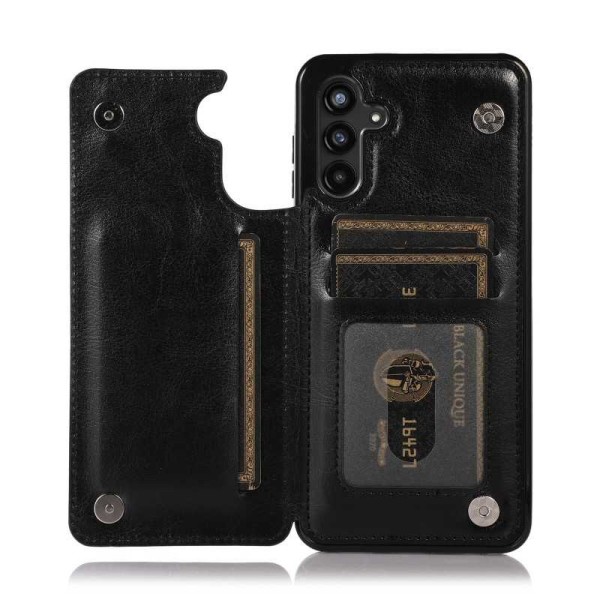 Samsung A13 5G / A04s Shockproof Cover Card Holder 3-SLOT Flippr Black
