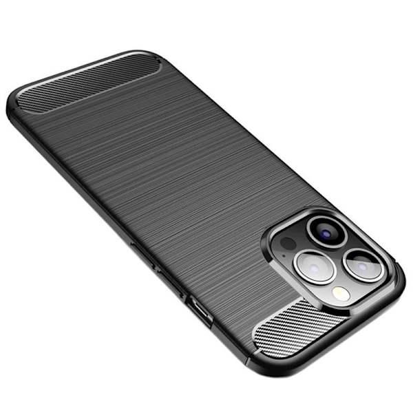 iPhone 14 Pro Stöttåligt Slimmat Skal FullCarbon V4 Svart