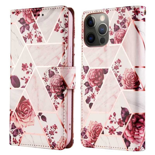 iPhone 12 Mini Trendy Pung-etui Sparkle 4-RUMMET Pink