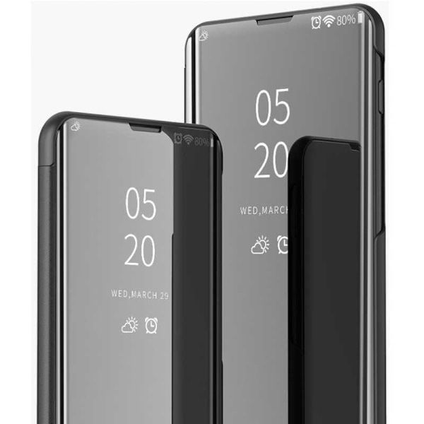 Huawei P Smart 2019 Smart Flip Case Clear View Standing V2 Rocket Black