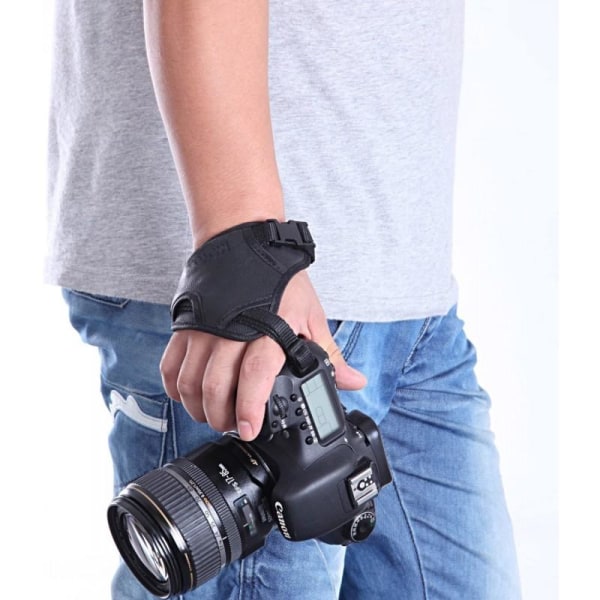 Professionell Handledsgrepp för Digitalkamera Svart