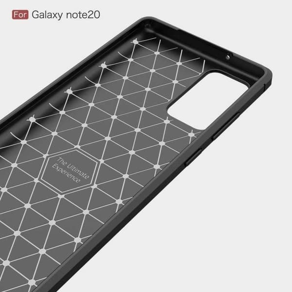 Samsung Note 20 iskunkestävä SlimCarbon kotelo Black